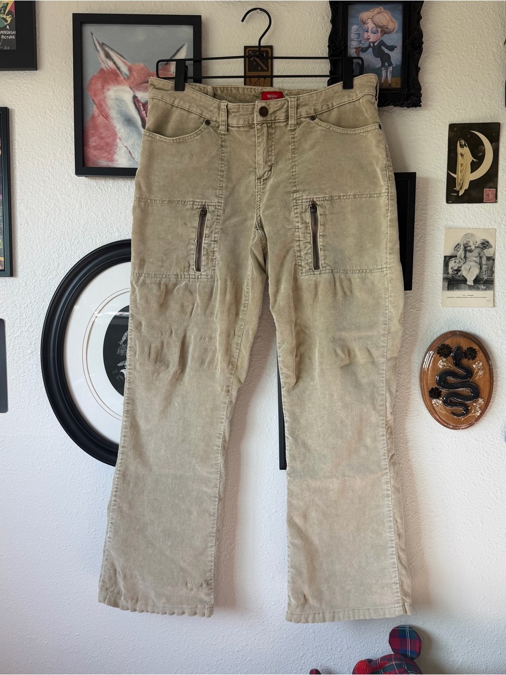 vintage y2k low rise corduroy bootcut jeans